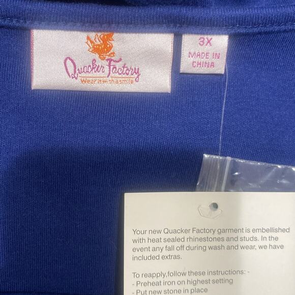 Quaker Factory Blue Studded Tunic - Picture 9 of 9